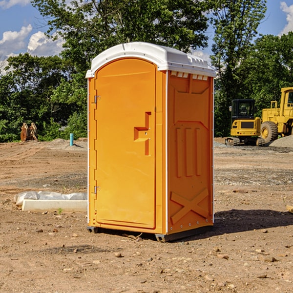 how often are the porta potties cleaned and serviced during a rental period in Justiceburg Texas